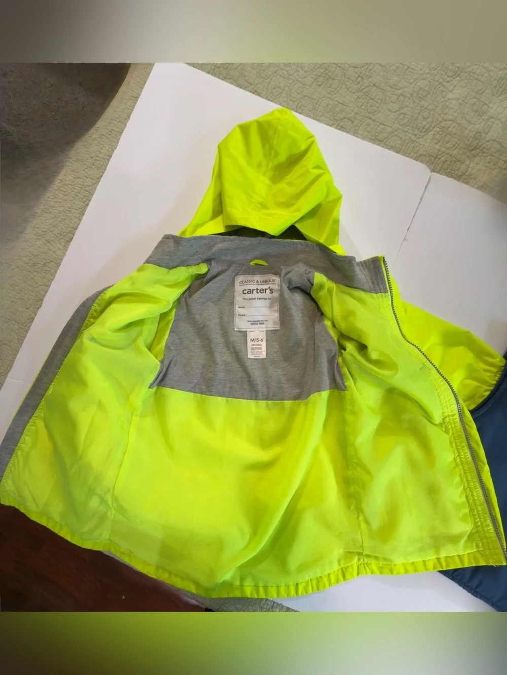 Kids Police dress up/role-play/costume vest & hooded rain jacket Boys M(5-6) |uu